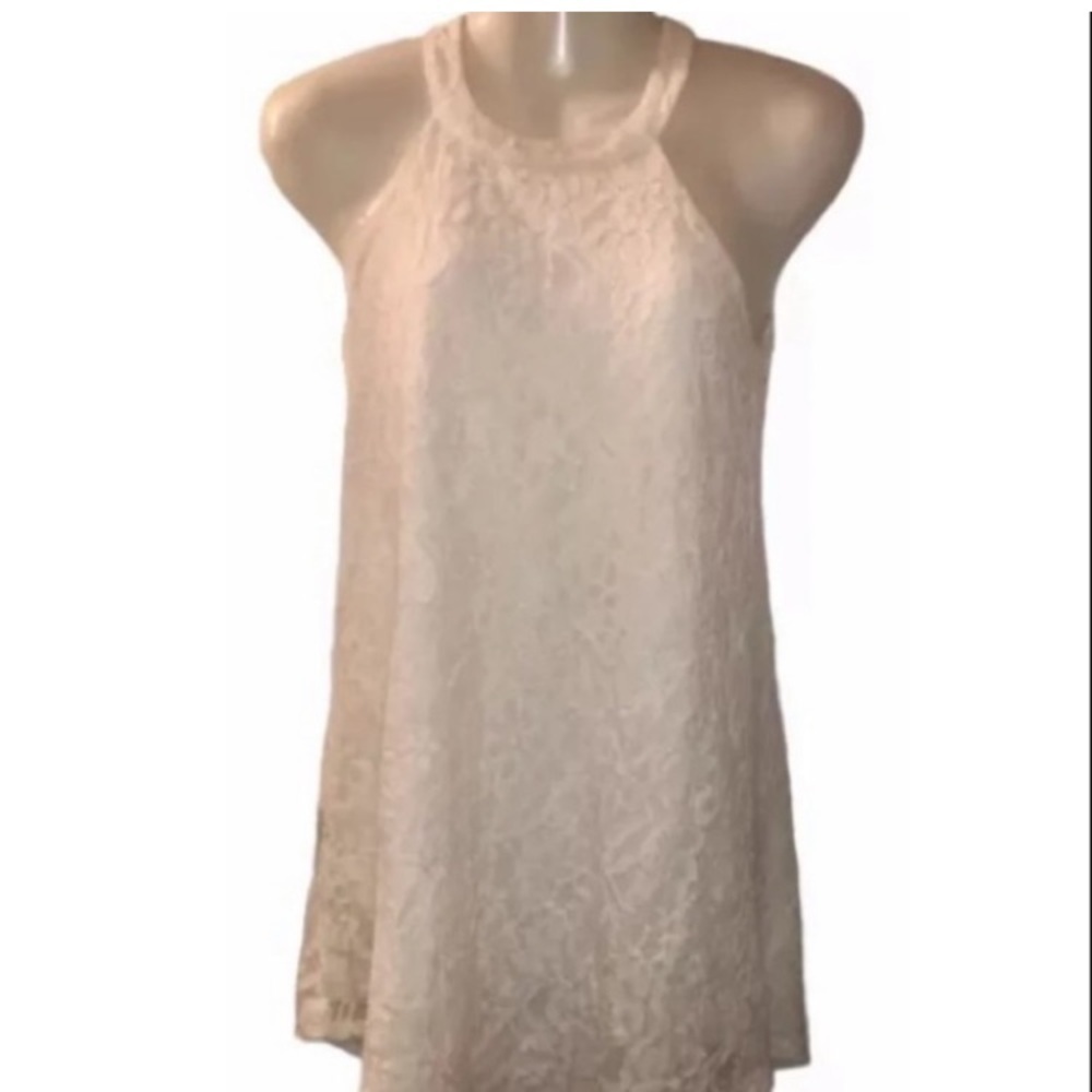 Monteau Los Angeles Sleeveless White Lace Dress Size XS
